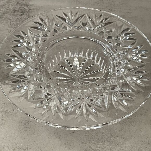 Waterford Bethany Clear Crystal Pillar Candle Holder Wine Bottle Coaster 8" - Picture 2 of 7